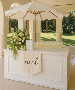 White Paneled Bar Table