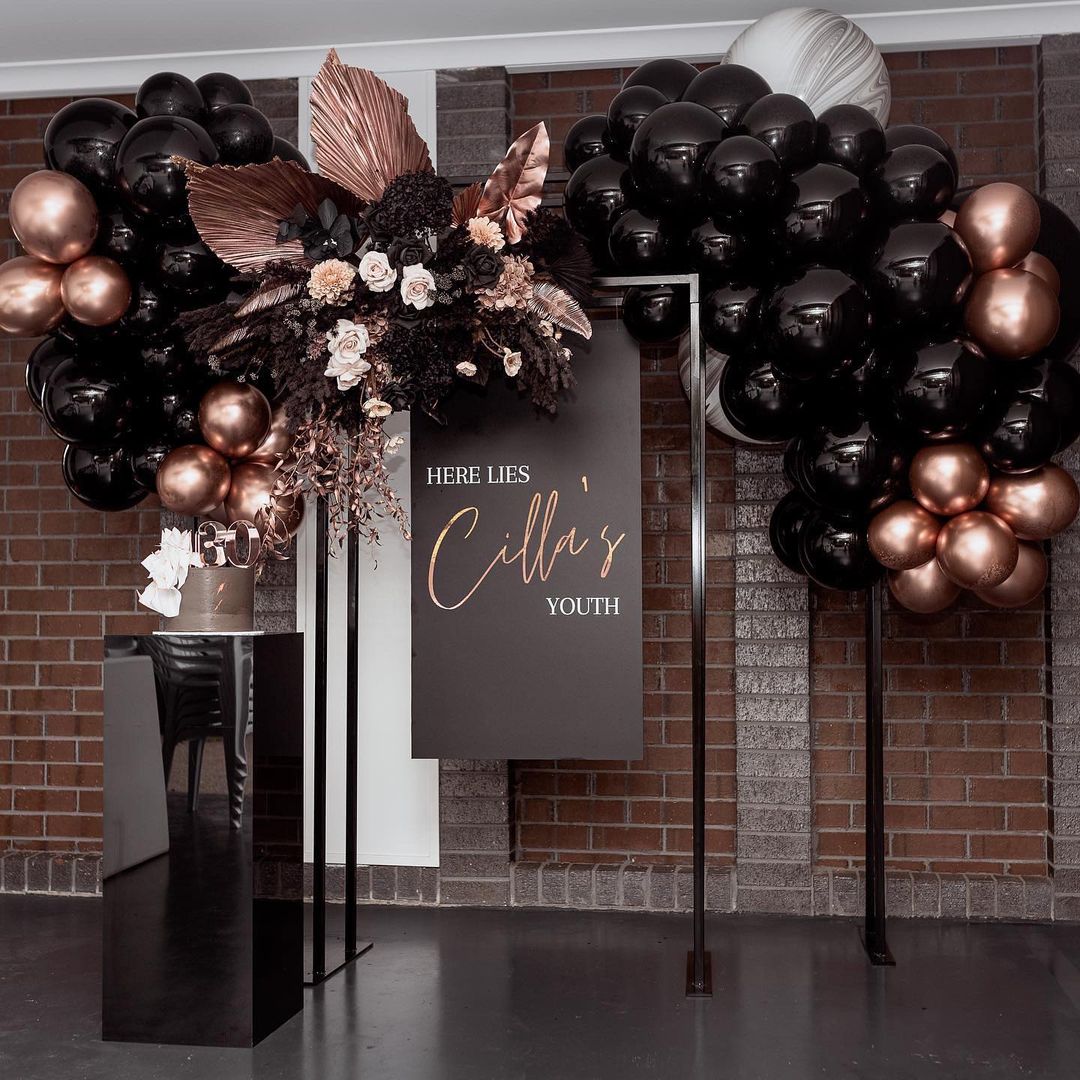 Black and Copper Balloon Package