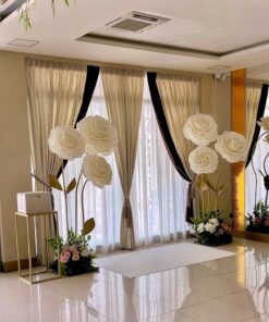 Elegant Giant White Rose Package