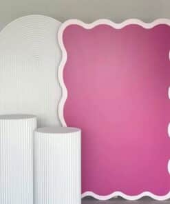 Pink Wavy Backdrop Set