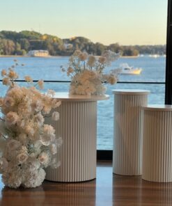 Minimalist Ripple Plinth Trio