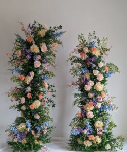 Wildflower Floral Pillars for weddings, bridal showers, wedding ceremonies, bridal showers.