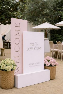 Love Story Welcome Display