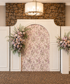 Blush Bloom Panel Backdrop AI-generate conceptual mockup