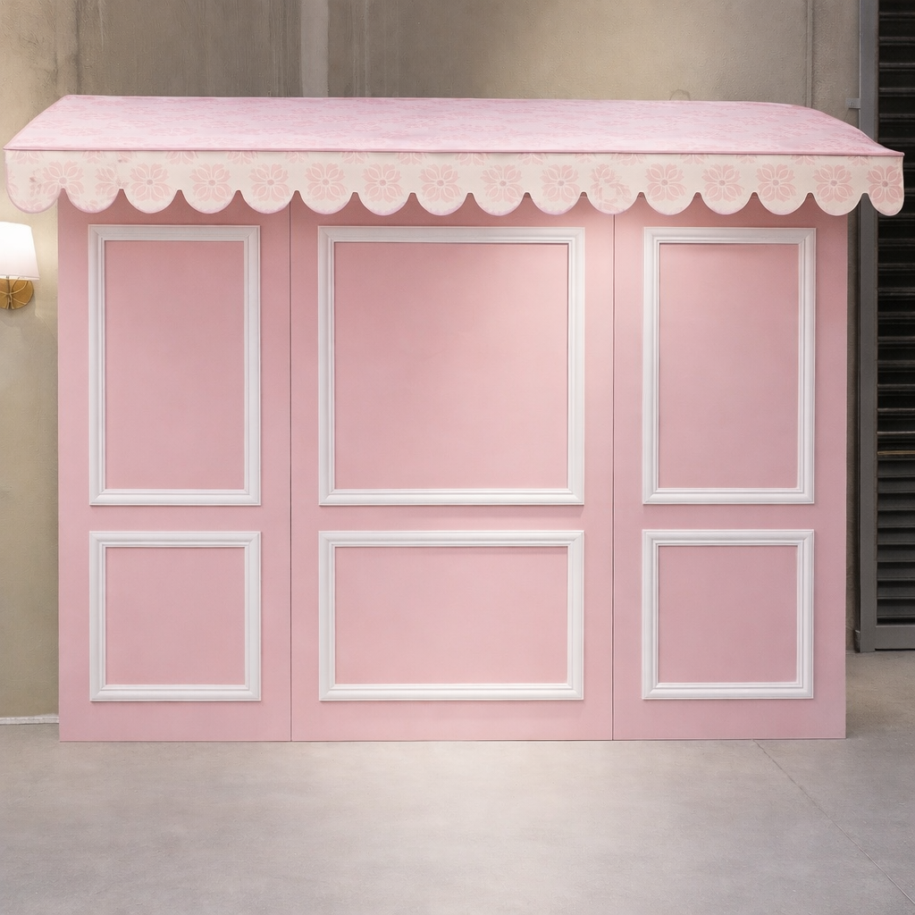 Blush Boutique Dessert Wall AI-generated mock up