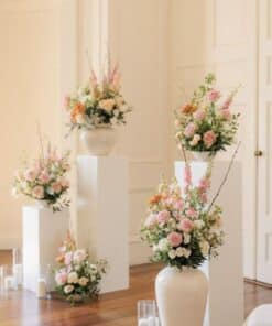 Elegant Pastel Plinth Florals