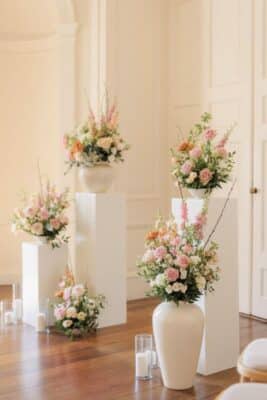 Elegant Pastel Plinth Florals